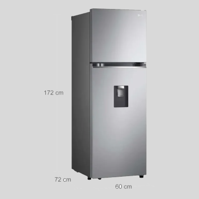 Nevera LG Congelador Superior Door Cooling 334 Litros VT-34WGPX  Silver