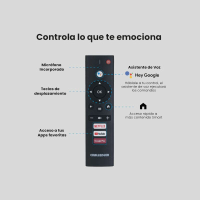 TELEVISOR CHALLENGER 55 LED UHD SMART ANDROID TV-UHD LED-55BO67 BT TELEVISOR CHALLENGER 55 LED UHD SMART ANDROID TV-UHD LED-55BO67 BT