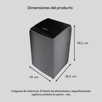 Lavadora CHALLENGER Carga Superior 11 Kilos CW 5711GR GRIS OSCURO