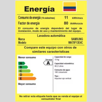 Lavadora Samsung Carga Superior 13 Kilos WA-70F13E4cco Gris Grafito