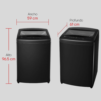 Lavadora LG Carga Superior 13Kg Negro TurboDrum WT-13NVTB