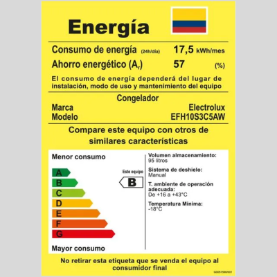 Congelador Horizontal ELECTROLUX Dual Inverter 95 Litros EFH10S3C5AW Blanco