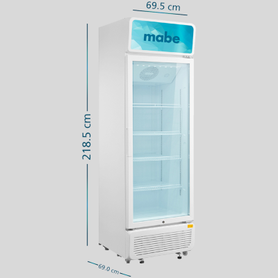 Vitrina MABE No Frost Una Puerta 416 Litros ALASKA-VIT416CEG Blanca